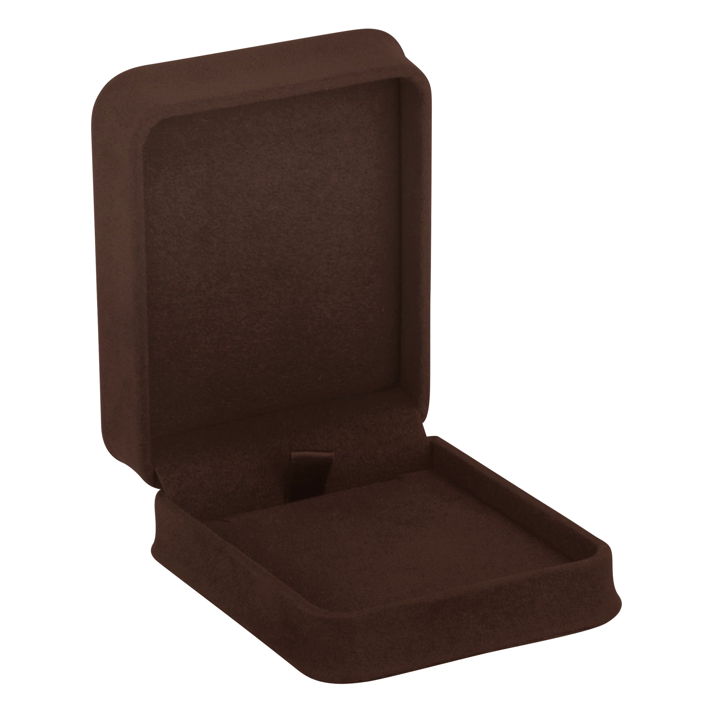Suede Large Pendant Box with Matching Suede Interior