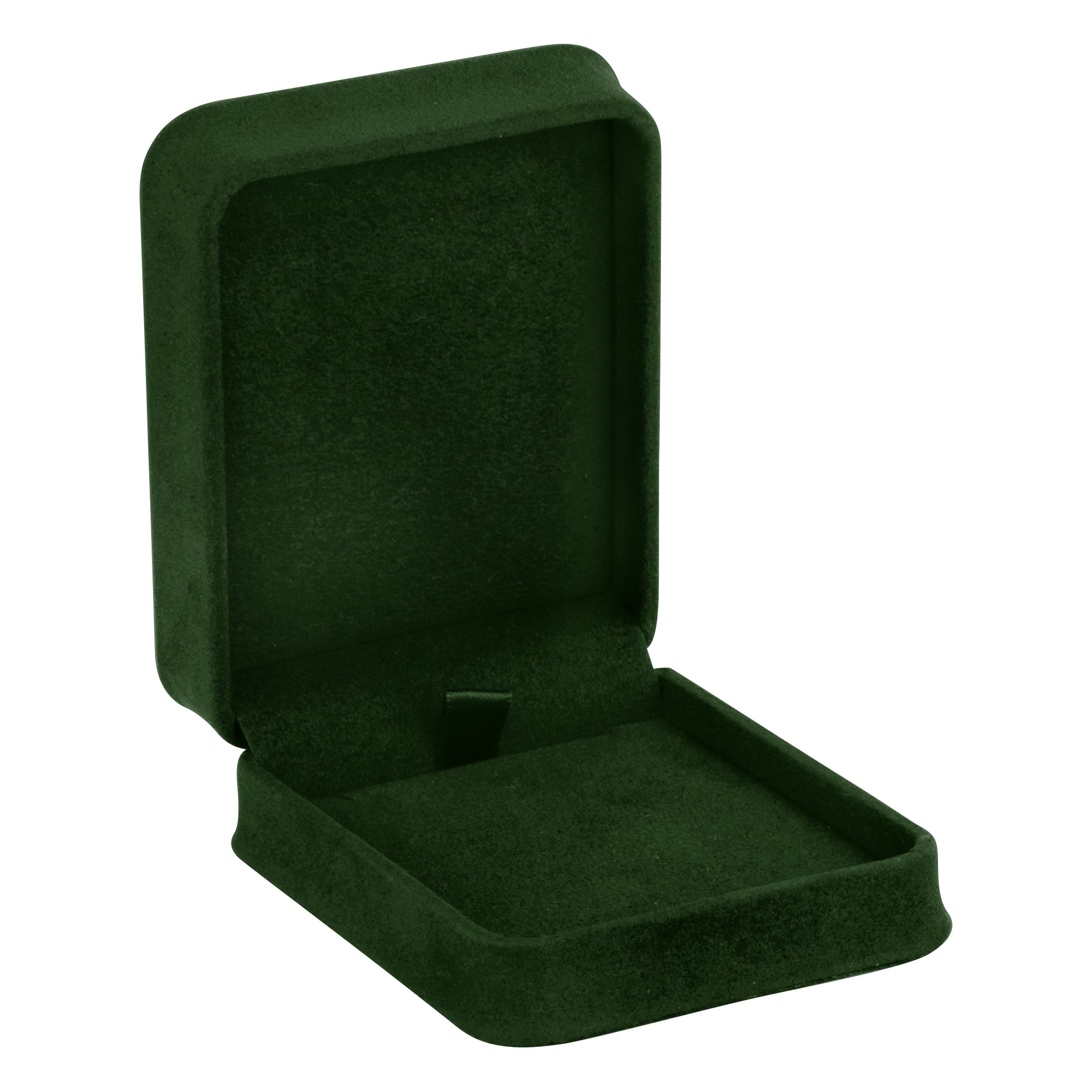 Suede Large Pendant Box with Matching Suede Interior