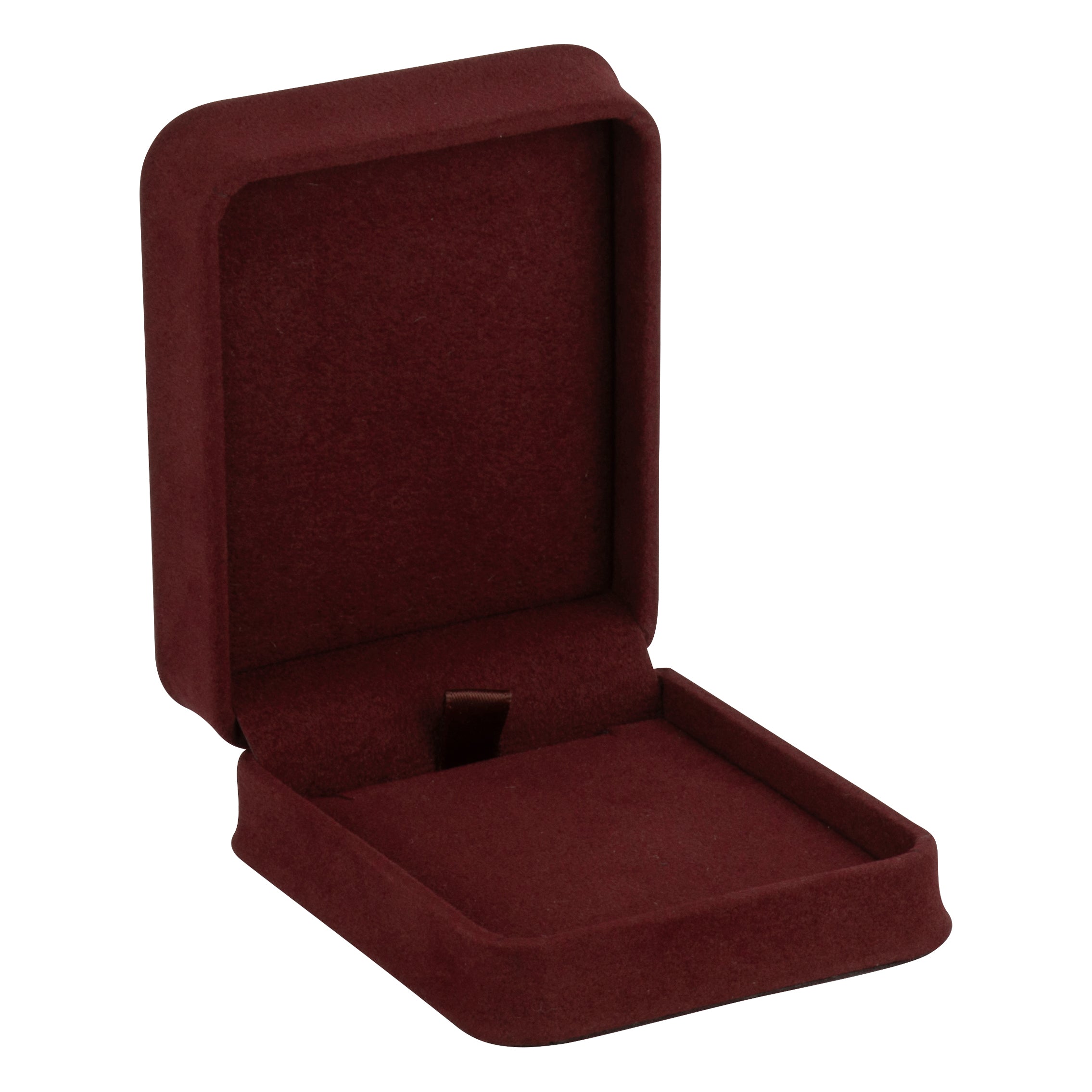 Suede Large Pendant Box with Matching Suede Interior
