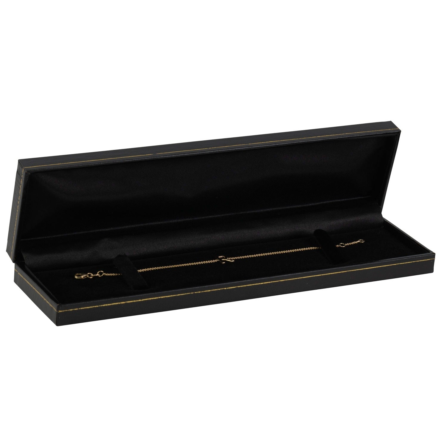 Paper Covered Bracelet Box with Gold Accent