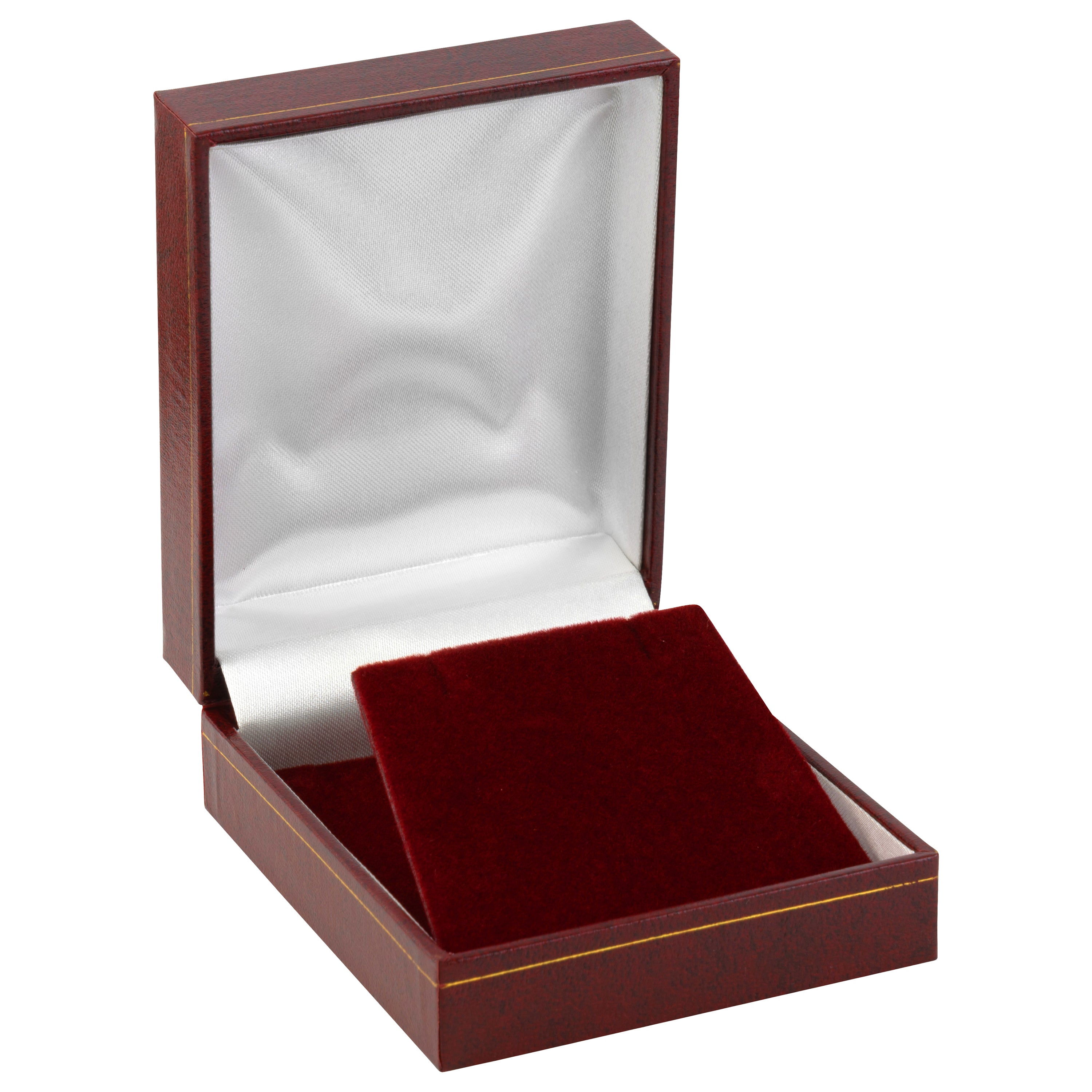 Paper Covered Large Pendant Box with Gold Accent