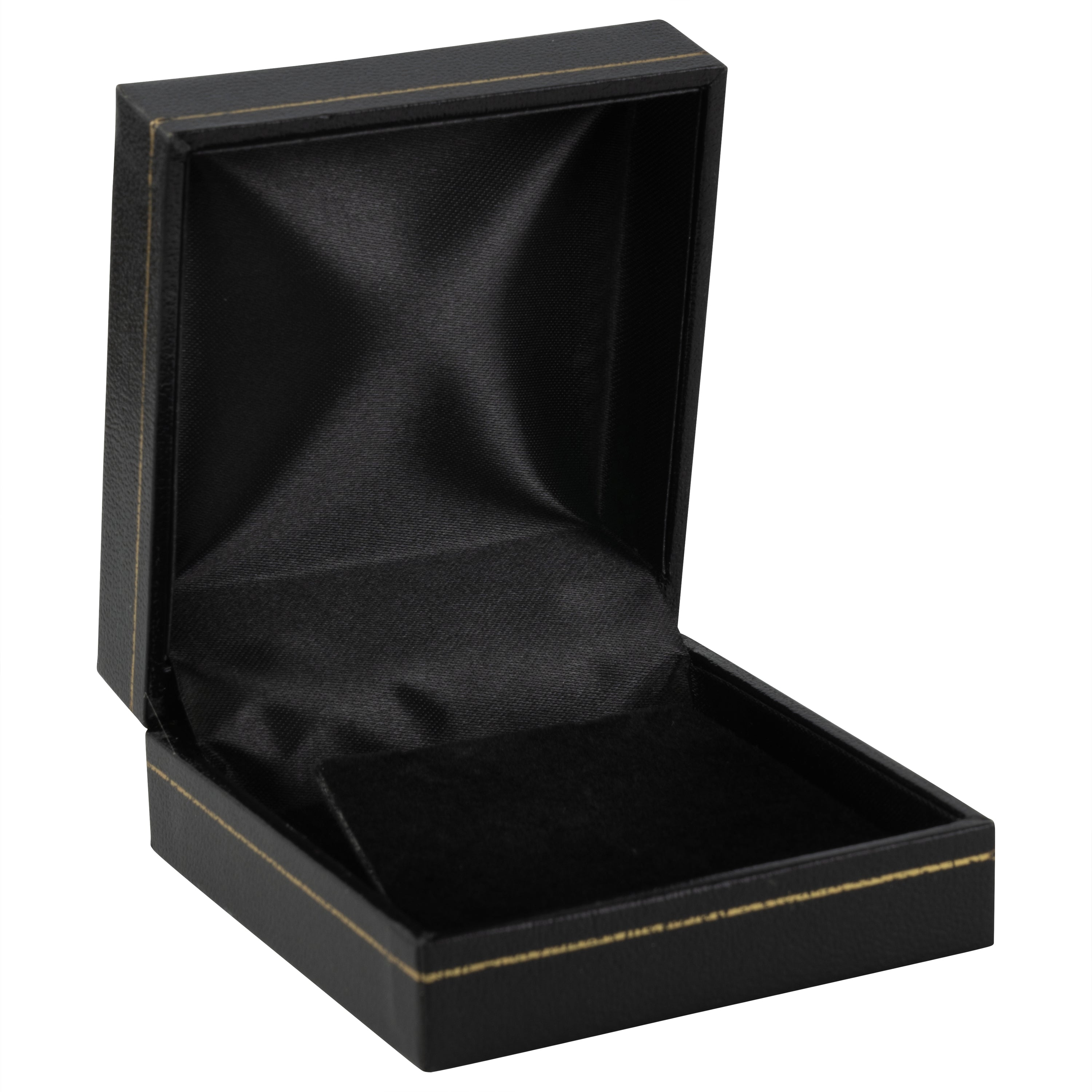 Paper Covered Clip Earring Box with Gold Accent