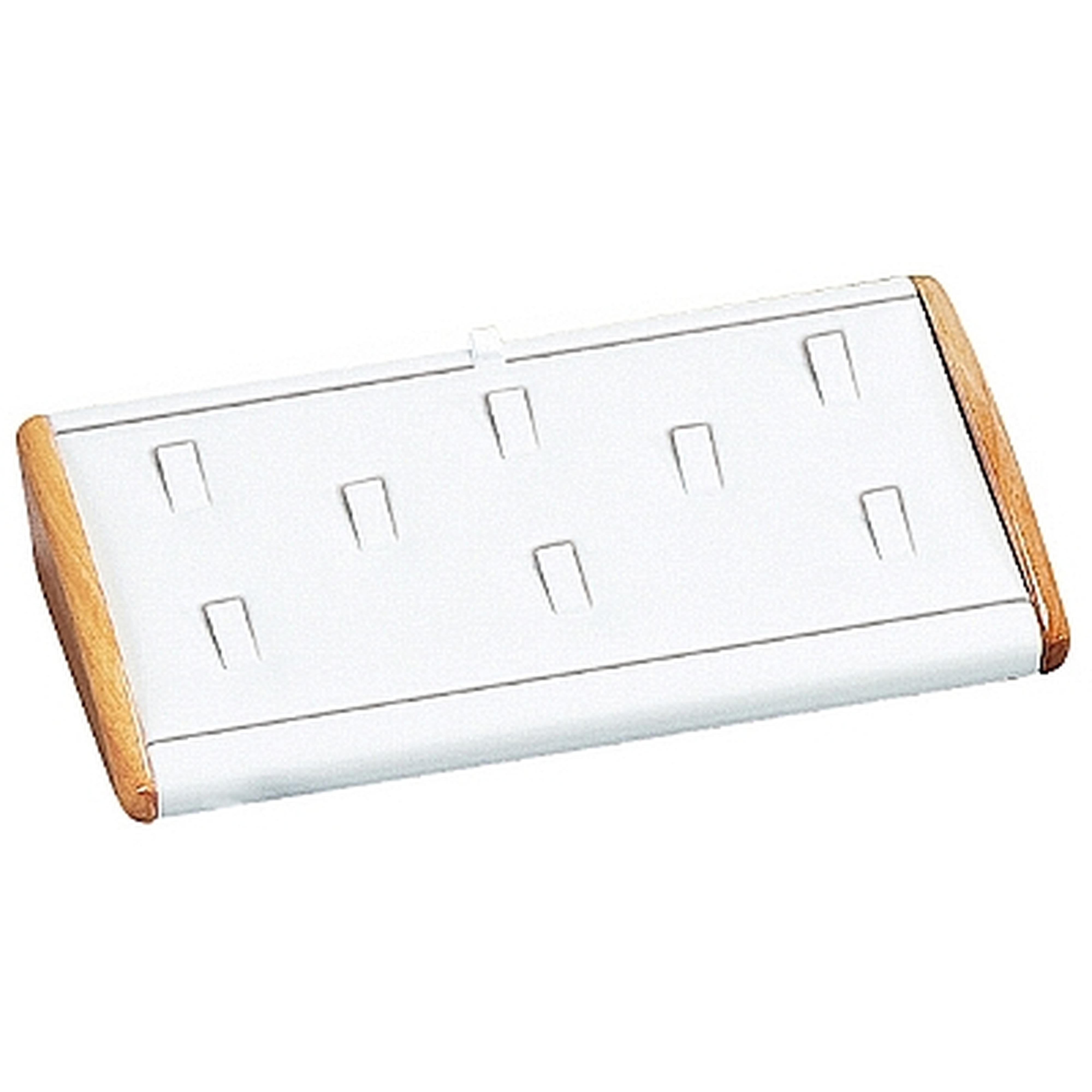 Leatherette & Wooden Display Tray Insert - 8 Rings