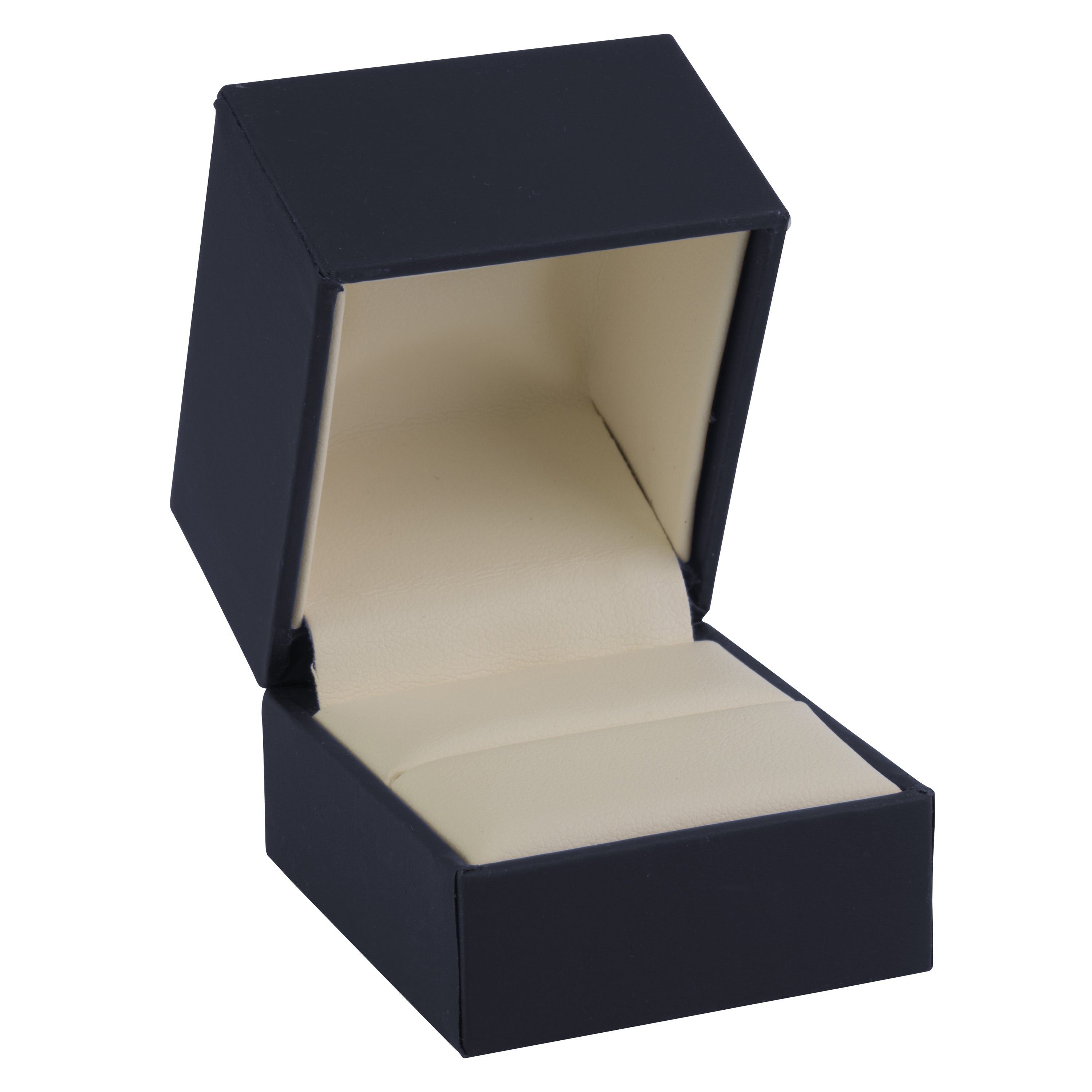 Matte Paper Covered Single Ring Box with Matching Moulded Sleeve