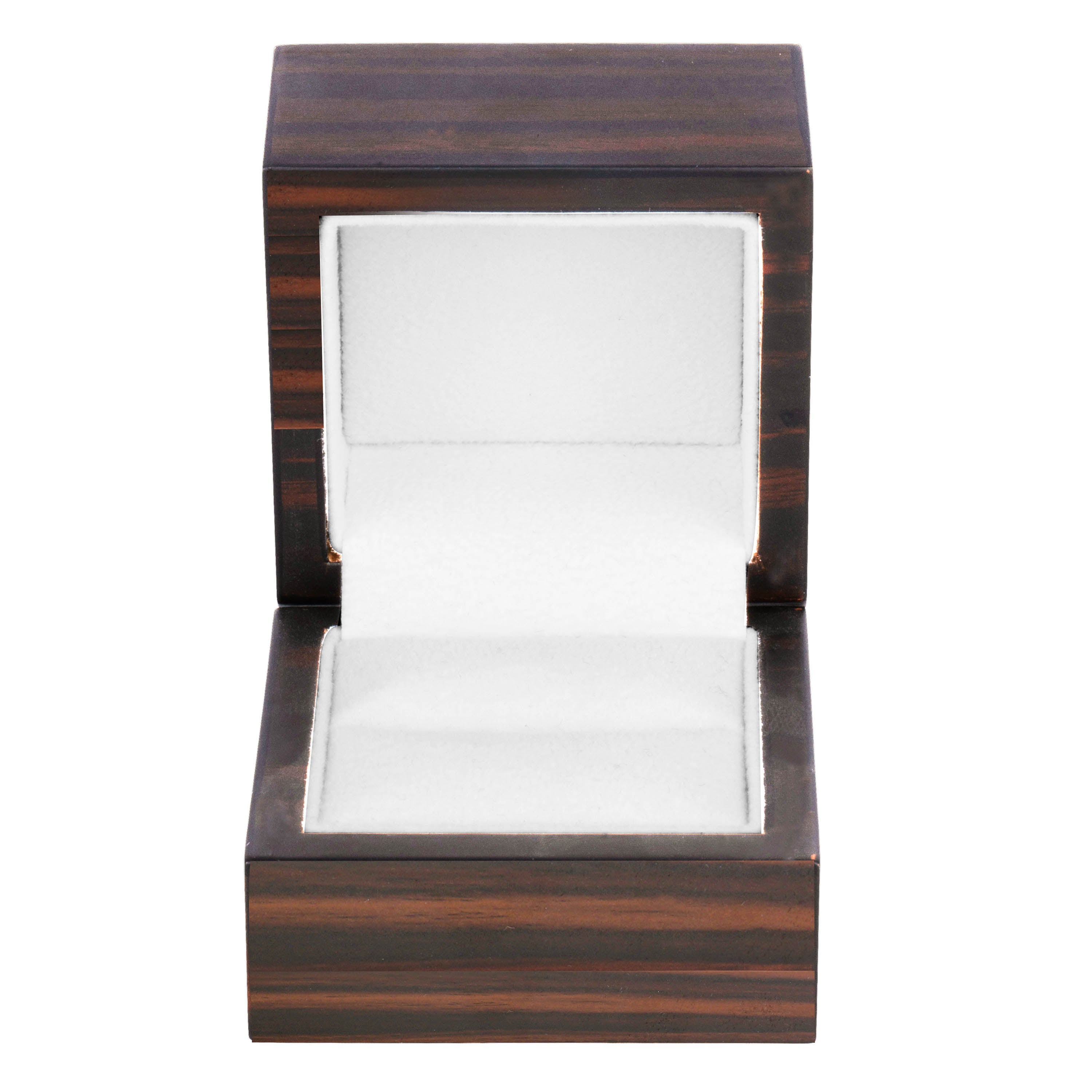 Brown Zebra Wood Single Ring Box