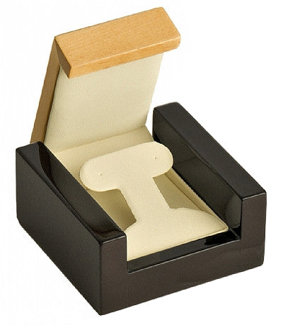 Wooden French Clip Earring Jewelry Box