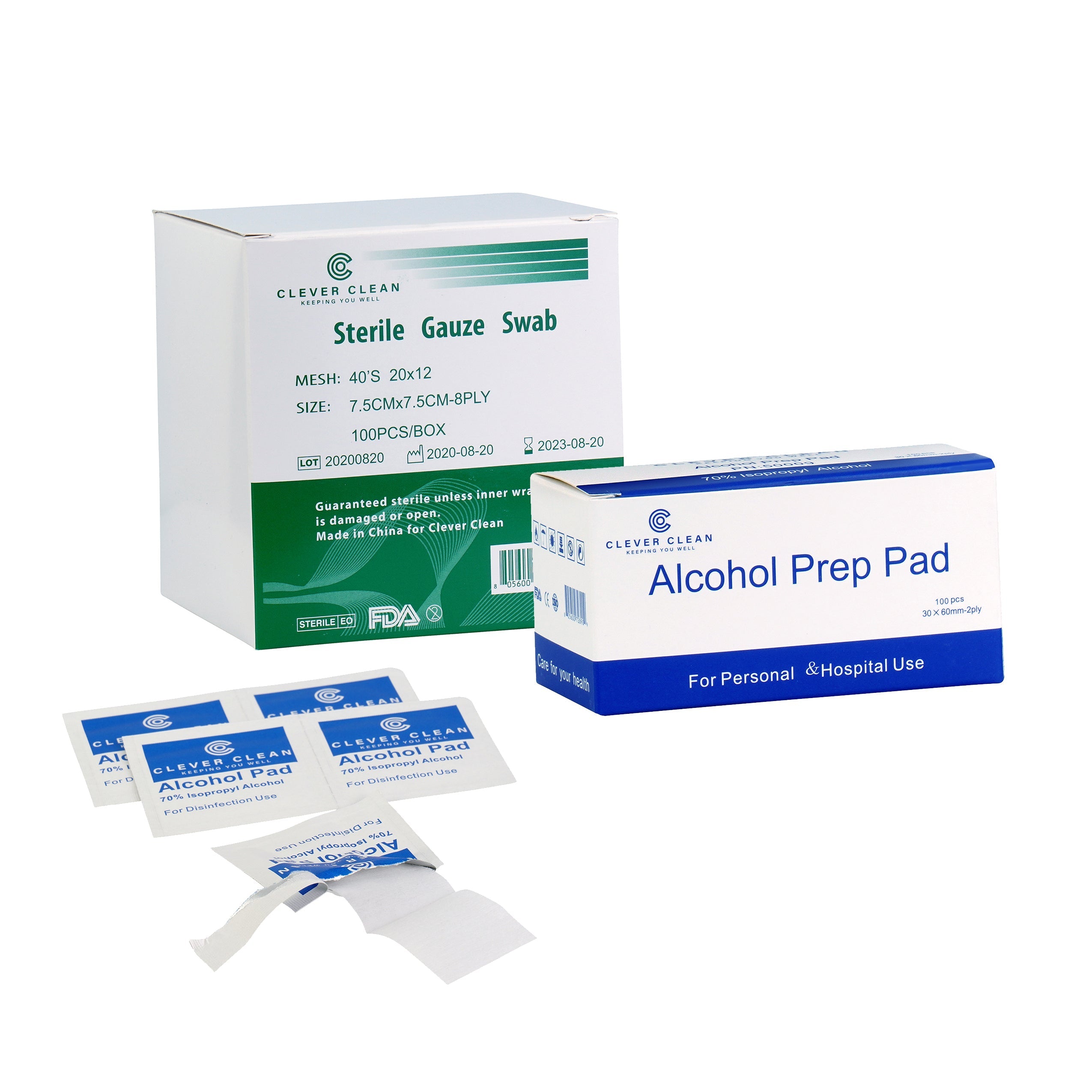 clever-clean-tissue-gauze-pads-prep-pads-NoblePack