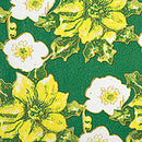 Green Floral Printed Tissue Paper