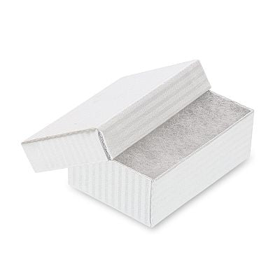 Silver Stripes Cotton Filled Cardboard Boxes