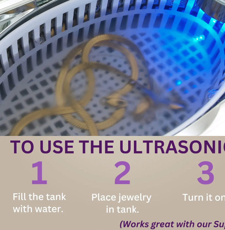 LuxeSpa Personal Ultrasonic Jewelry & Eyeglass Cleaner 1.5pt (24oz)