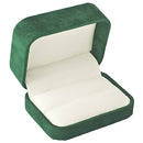 Double Ring Box Wrapped and Lined with Rich Nova Suede