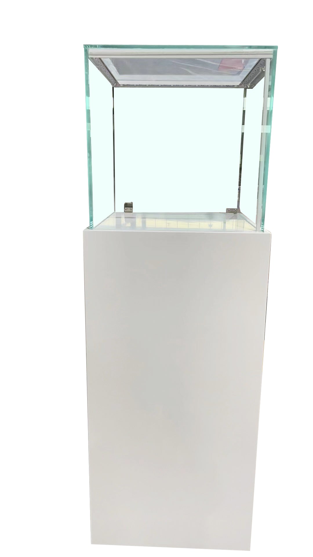 White Showcase with Glass Box Display