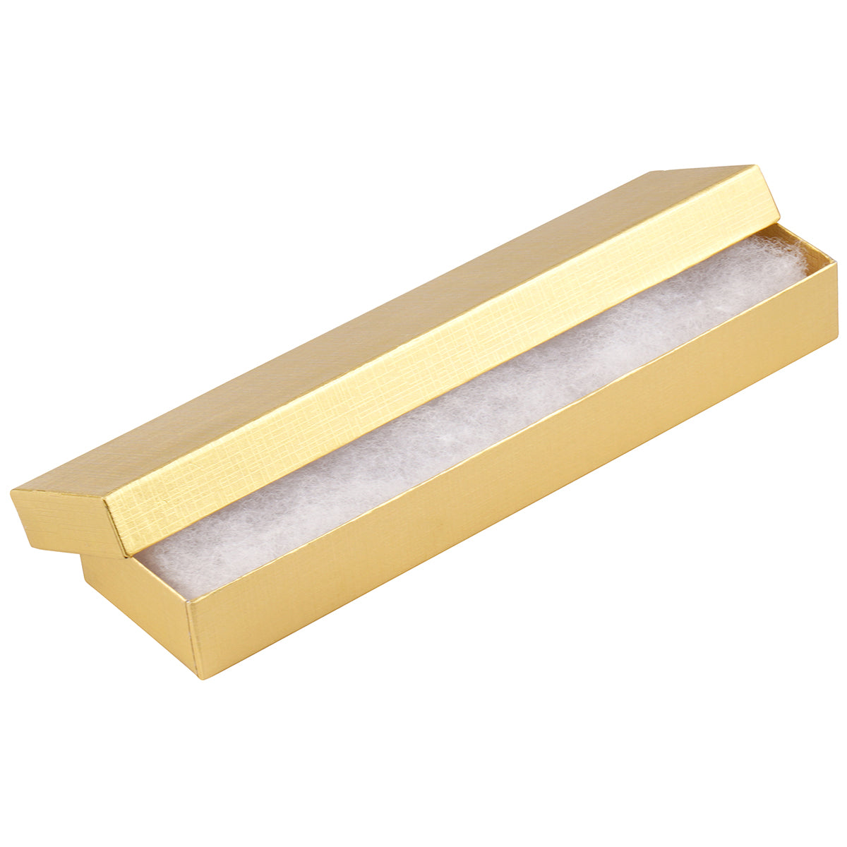 Silver and Gold Linen Cotton Filled Cardboard Box