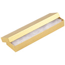 Silver and Gold Linen Cotton Filled Cardboard Box