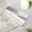 Silver and Gold Linen Cotton Filled Cardboard Box