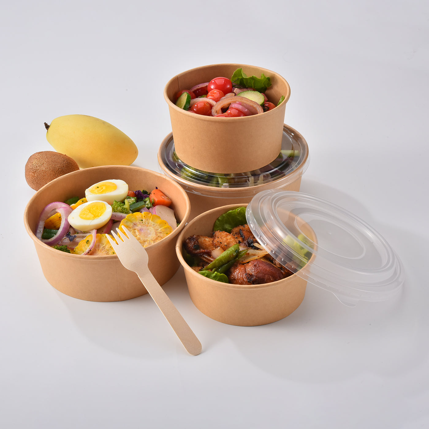 Kraft Salad Entree Bowls with PET Lids
