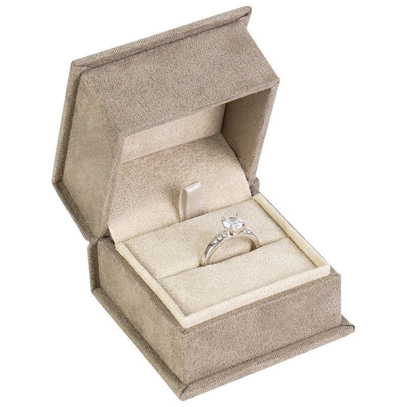 Alessandria Suede Single Ring / Earring Box