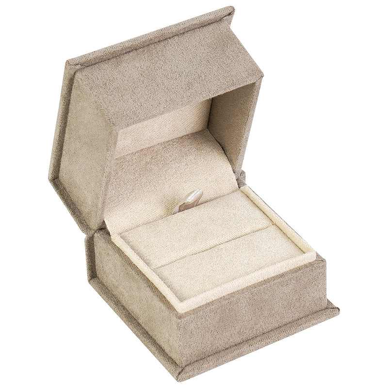 Alessandria Suede Single Ring / Earring Box