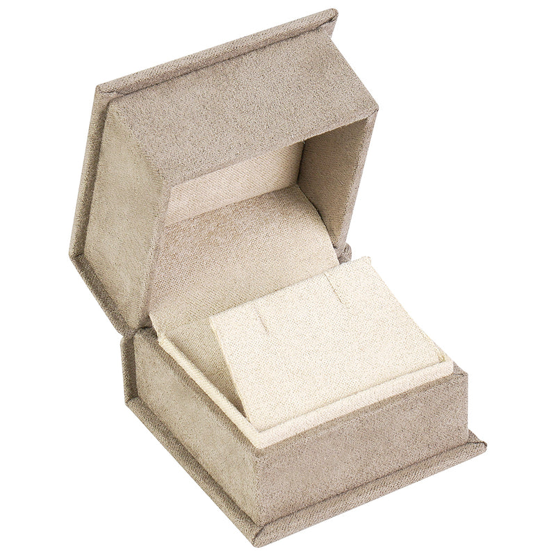 Alessandria Suede Single Ring / Earring Box