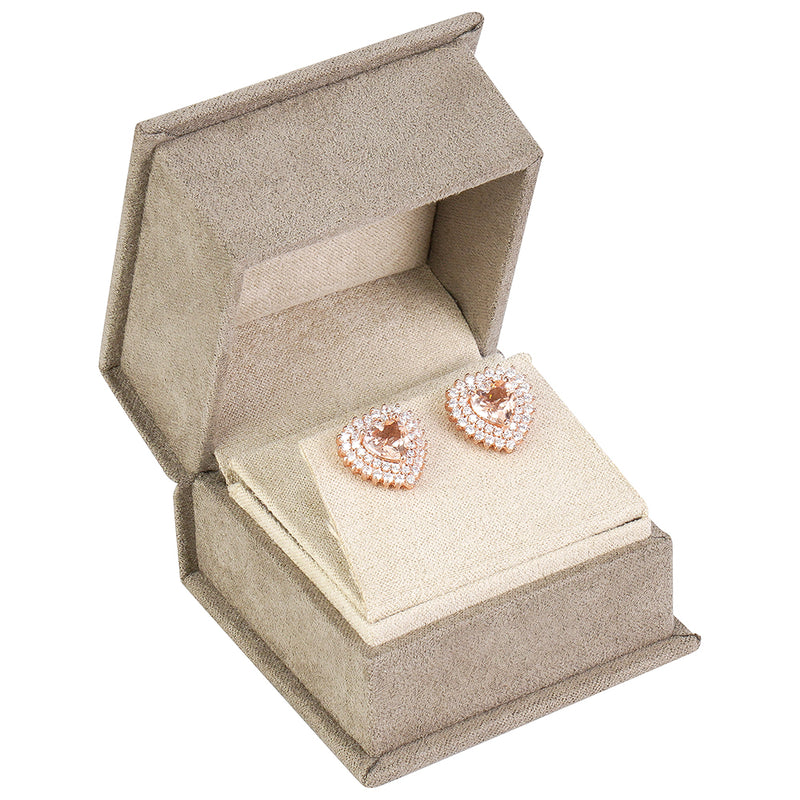 Alessandria Suede Single Ring / Earring Box