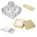 Silver and Gold Linen Cotton Filled Cardboard Box