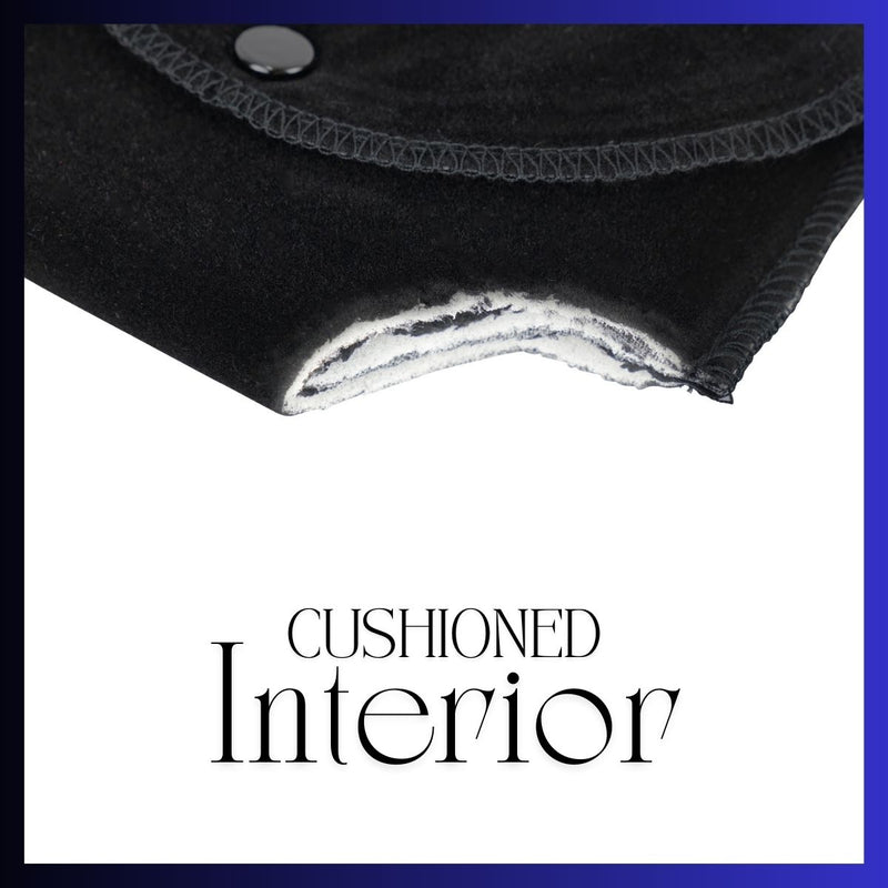 Padded Velour Pouch with Inner Division