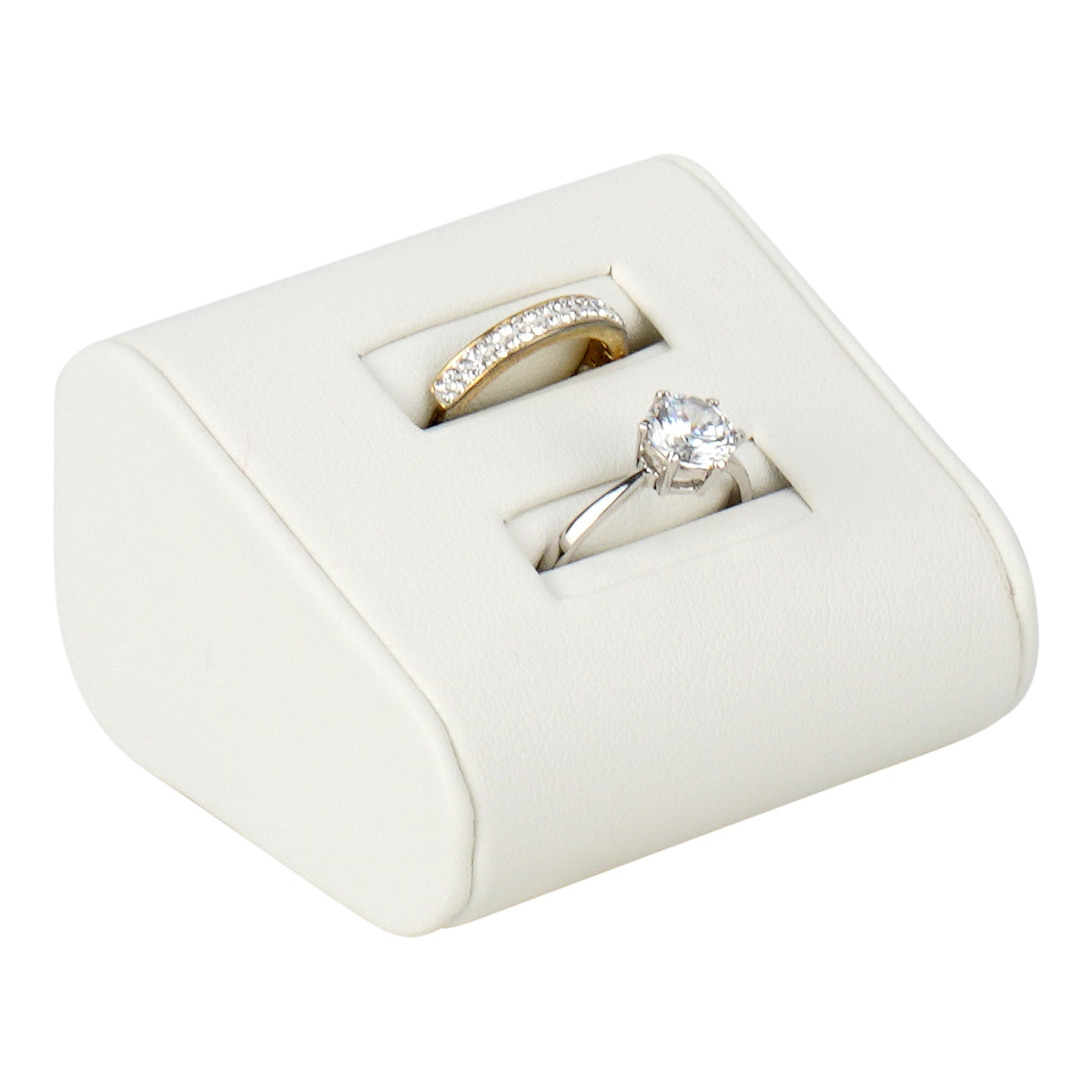 Leatherette Double Ring Display