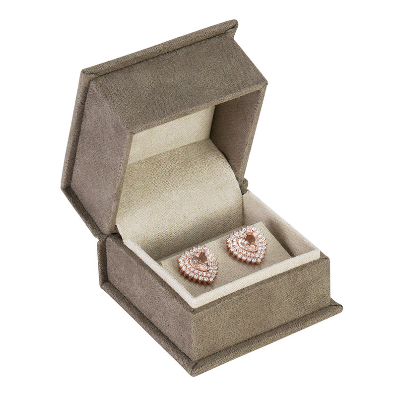 Alessandria Suede Single Ring / Earring Box