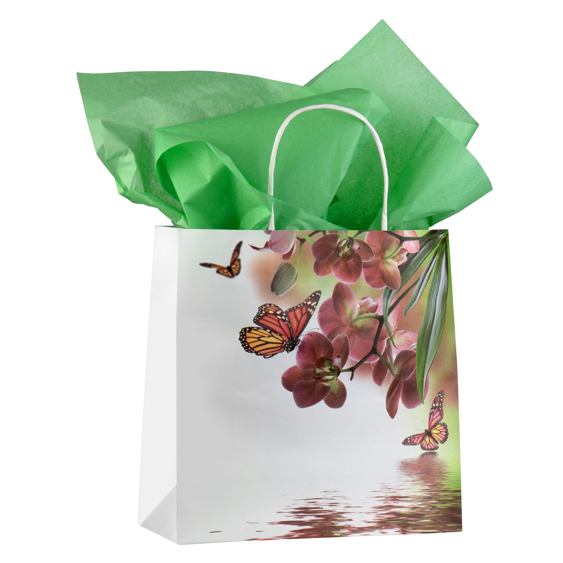 Floral Reflection Printed Paper Gift Bag