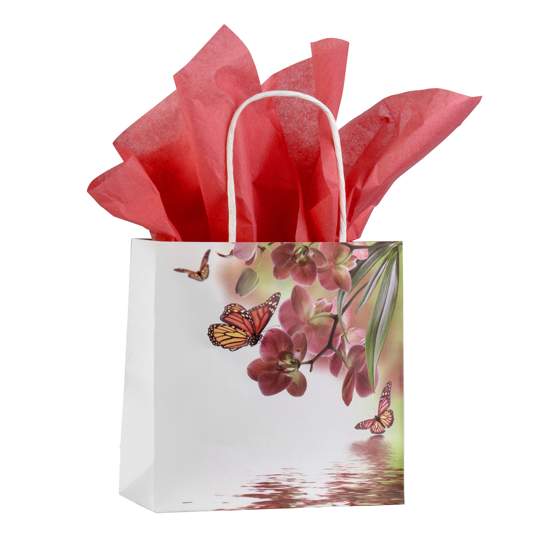 Floral Reflection Printed Paper Gift Bag