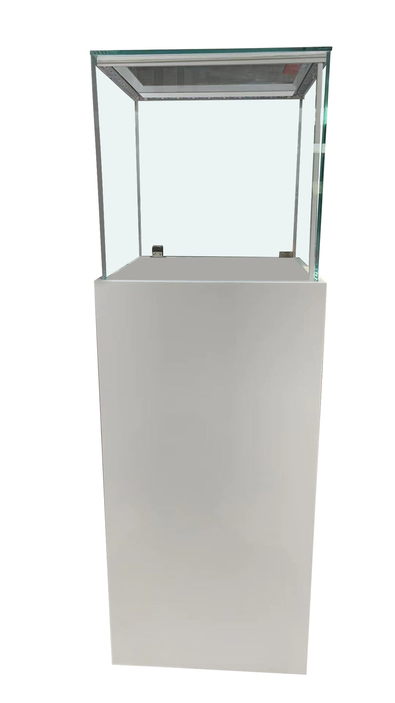 White Showcase with Glass Box Display