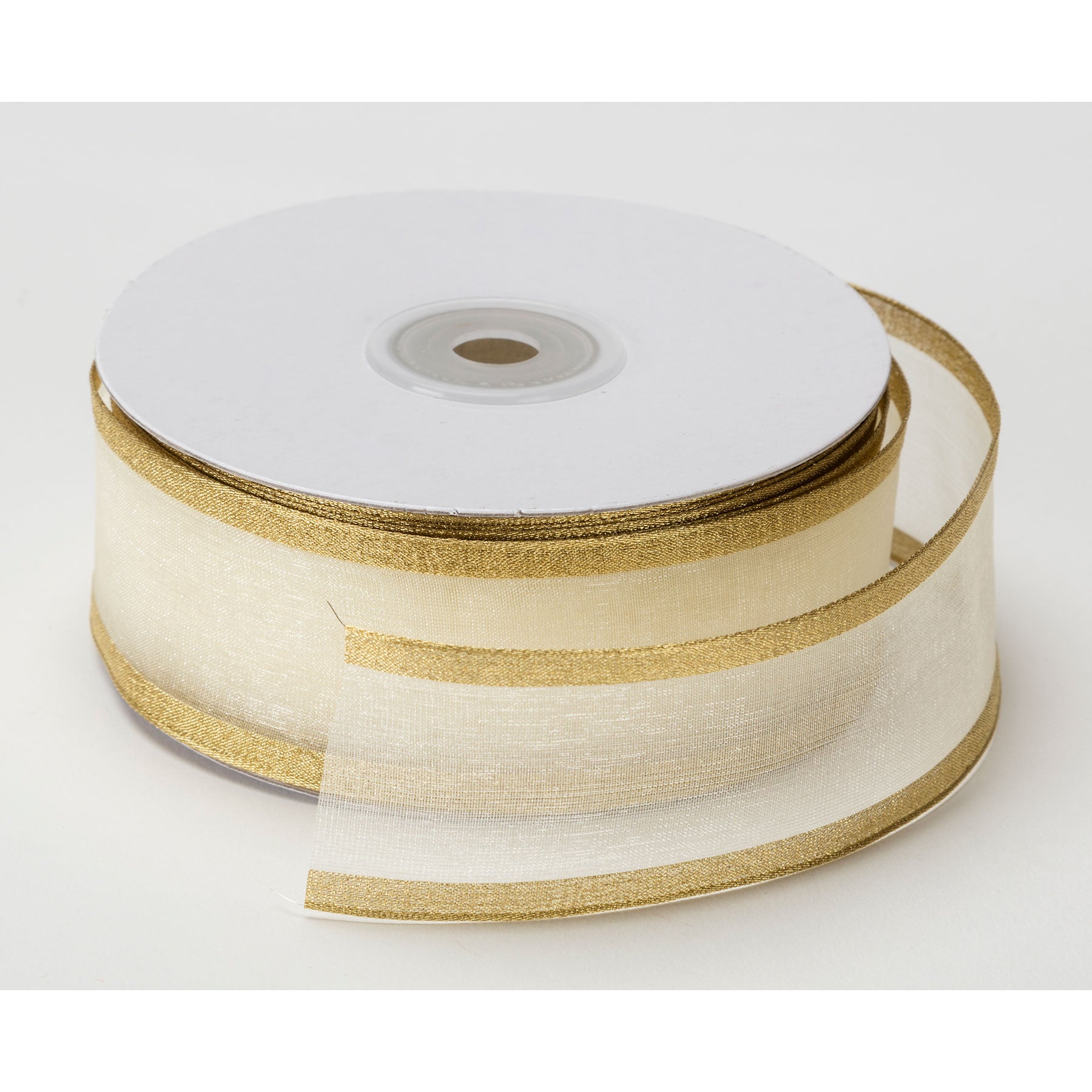 Wired Sheer Ribbon with Metallic Edge