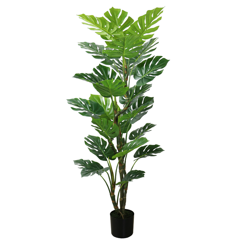 Lifelike Monstera Bonsai Leaves Tree Plant