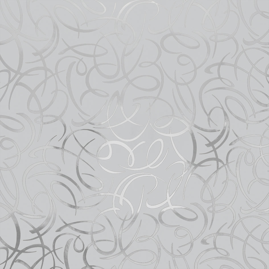 Metallic Silver Swirls Designed Jewellers' Wrapping Paper