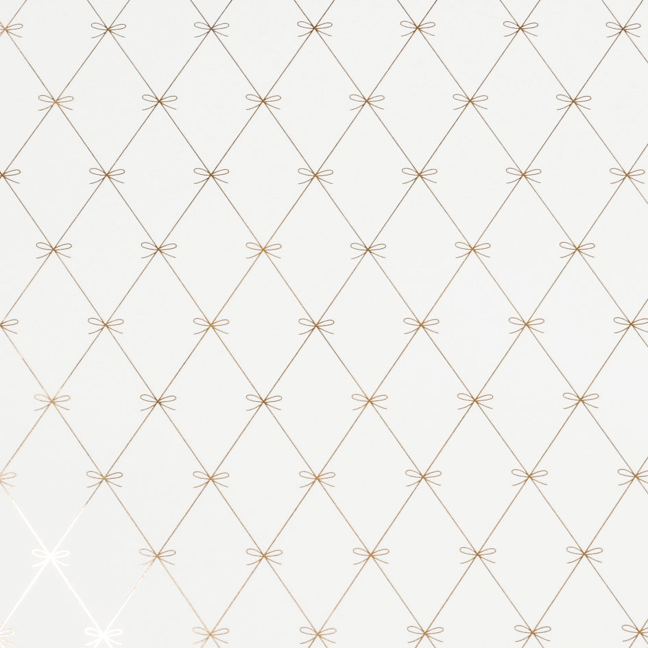 Gold Metallic Bows Printed Wrapping Paper