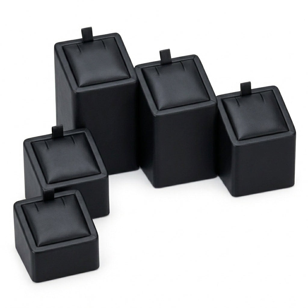 Leatherette Set of 5 Pendant Display Stands