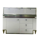 Luxe Jewelry Counter Showcase with Gold Trim