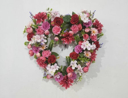 Floral Heart Door Wreath