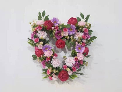 Floral Heart Door Wreath