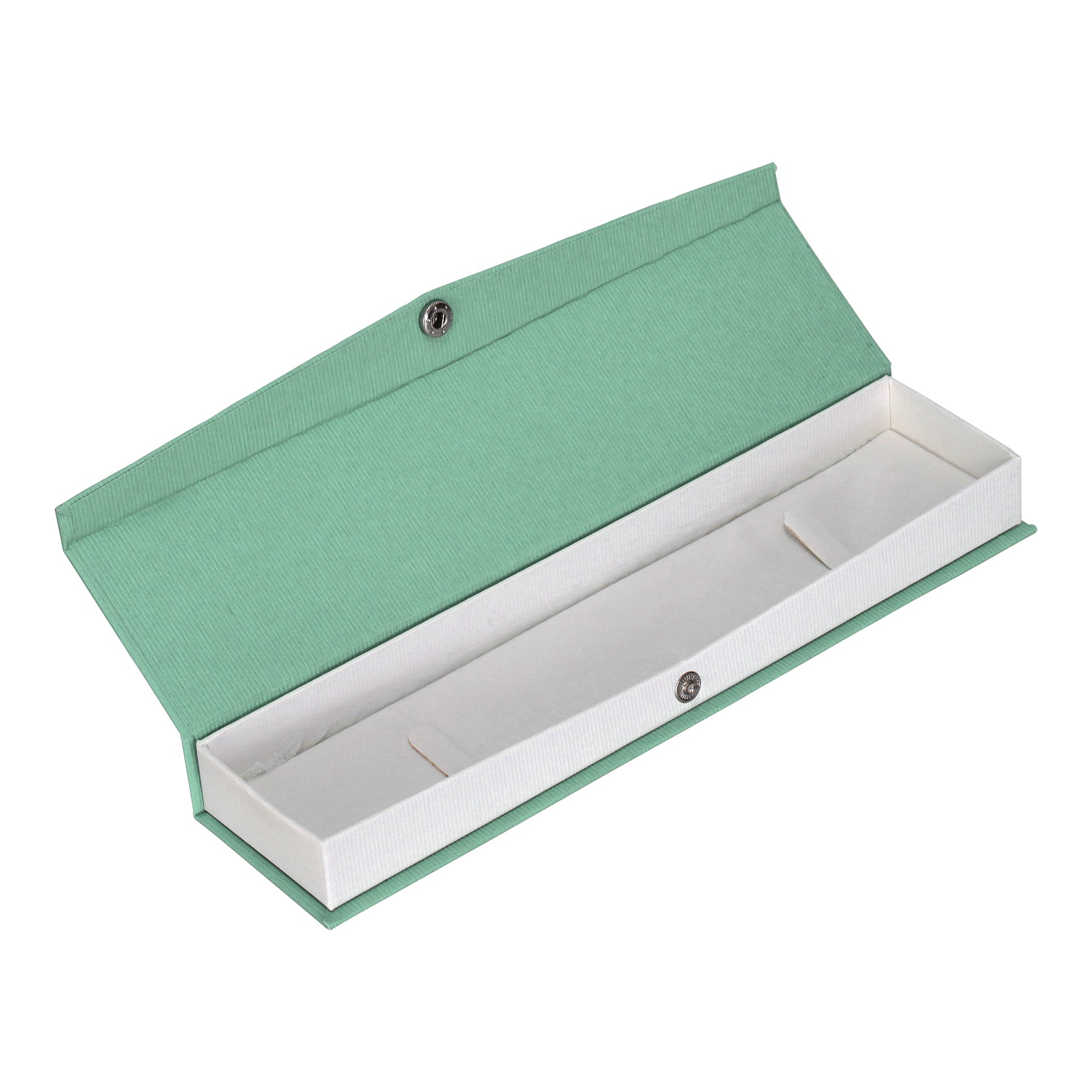 Textured Paper Covered Bracelet Box with White Insert