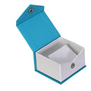 Textured Paper Covered Single Earring Box with White Insert