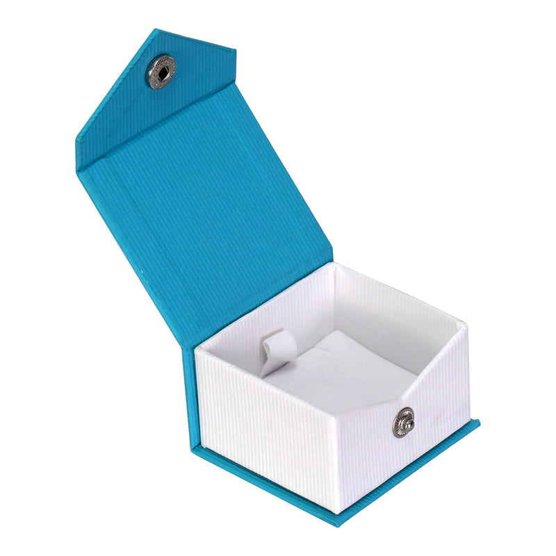 Textured Paper Covered Single Earring Box with White Insert