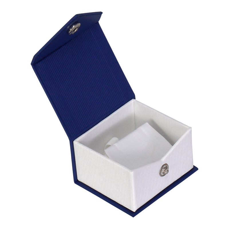 Textured Paper Covered Single Earring Box with White Insert
