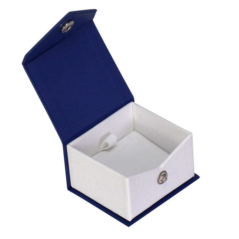 Textured Paper Covered Single Earring Box with White Insert