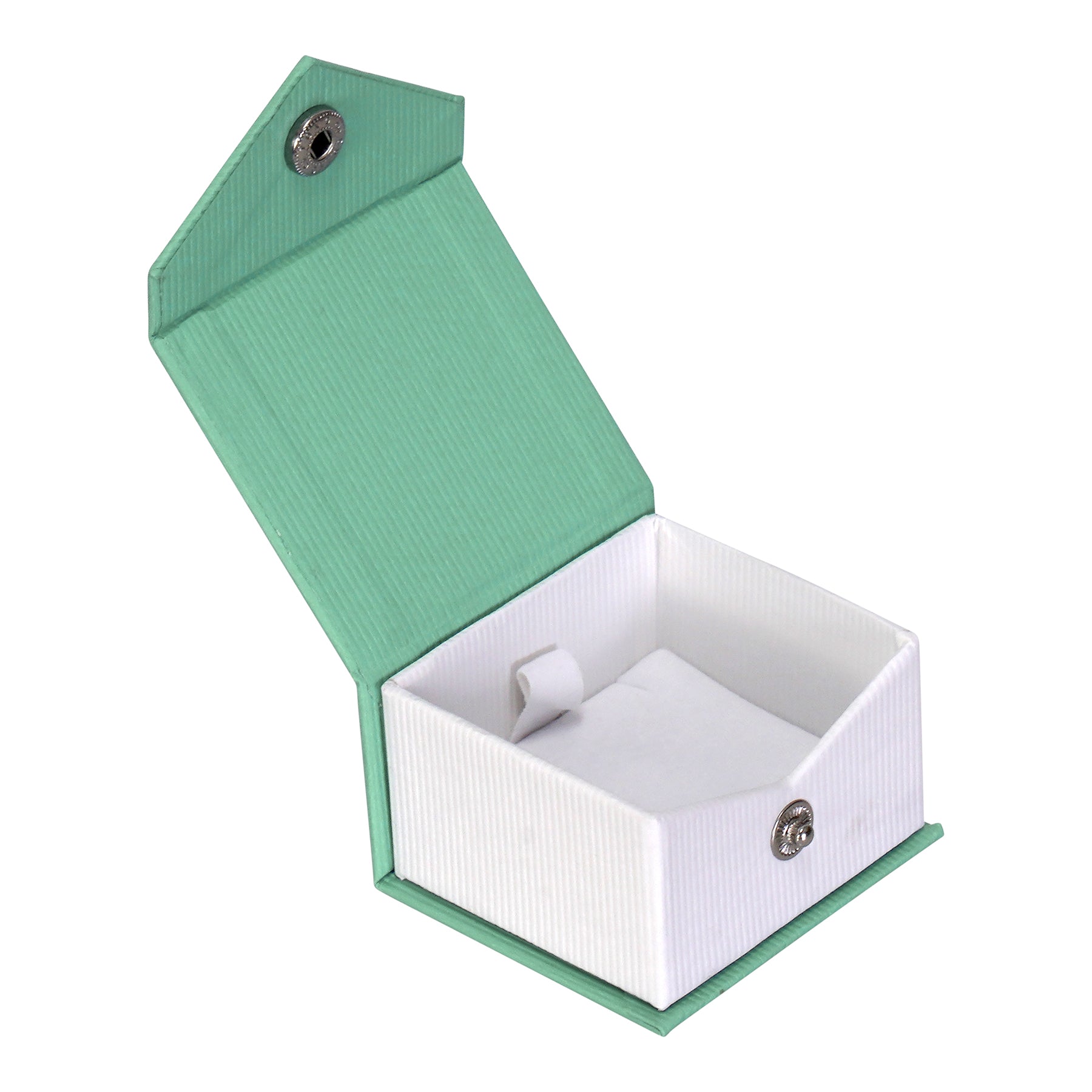 Textured Paper Covered Single Earring Box with White Insert