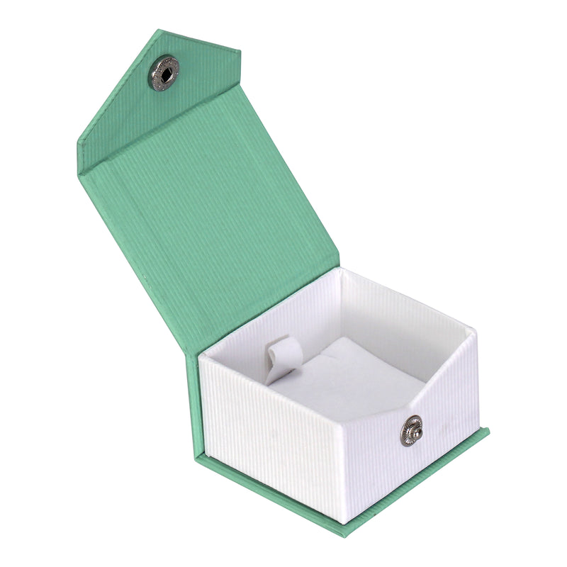 Textured Paper Covered Single Earring Box with White Insert