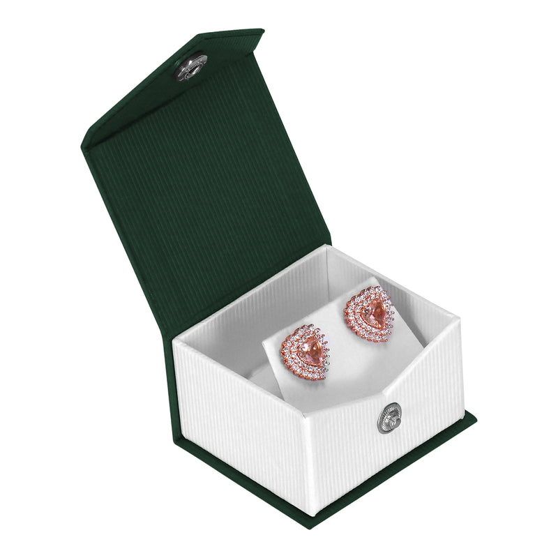 Textured Paper Covered Single Earring Box with White Insert