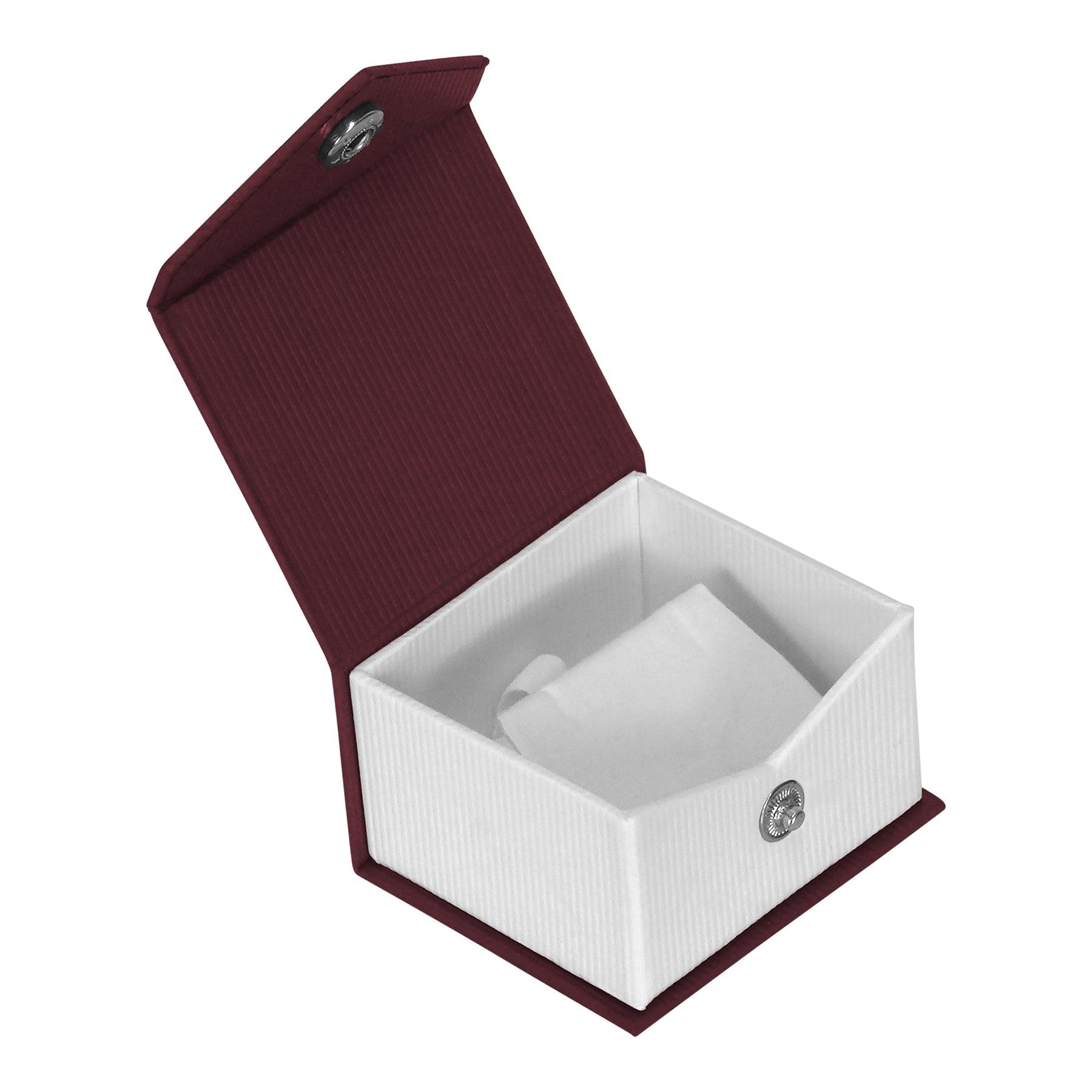 Textured Paper Covered Single Earring Box with White Insert