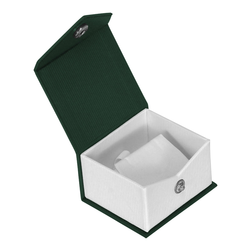 Textured Paper Covered Single Earring Box with White Insert