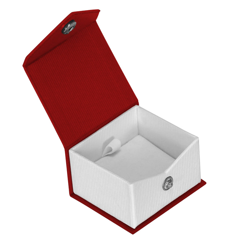 Textured Paper Covered Single Earring Box with White Insert